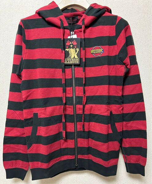 【未使用】hystericglamour ヒステリックグラマーボーダーパーカー