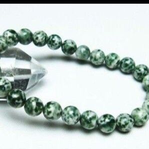 【割引特価】希少 ☆グリーンスポットジャスパー ブレスレット 天然石 パワーストーン①