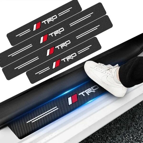 トヨタ TRD ドアサイドステップガード プロテクター 車用品 傷汚れ防止 4枚セット
