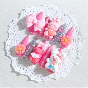 No.125 派手ネイル ギャルネイル ゴテゴテ ロングネイル お菓子ネイル