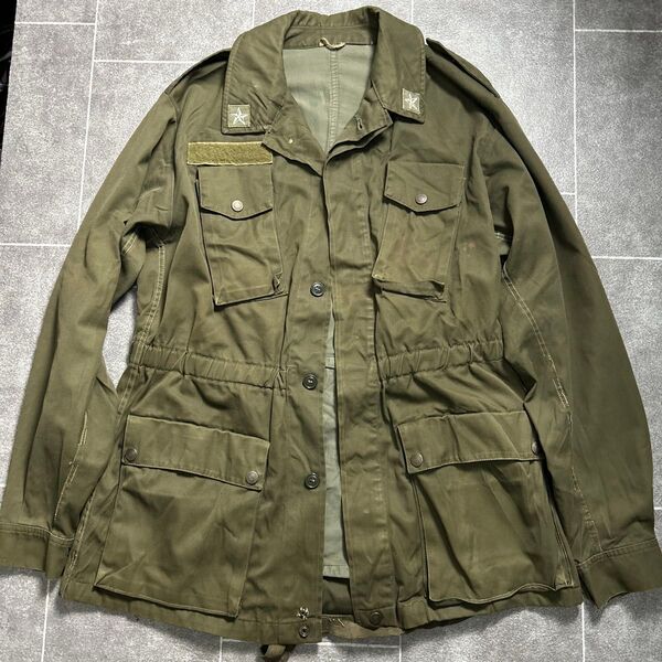 軍放出品 着用感ダメージがいい感じ イタリア軍 ミリタリー コンバットジャケット