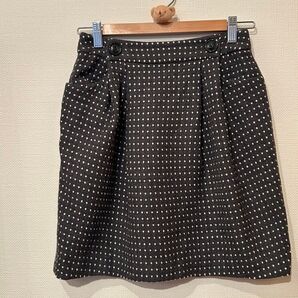 イエナ ウールドット柄ミニスカート