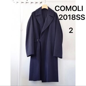 18SS COMOLI WOOL SERGE TIELOCKEN COAT