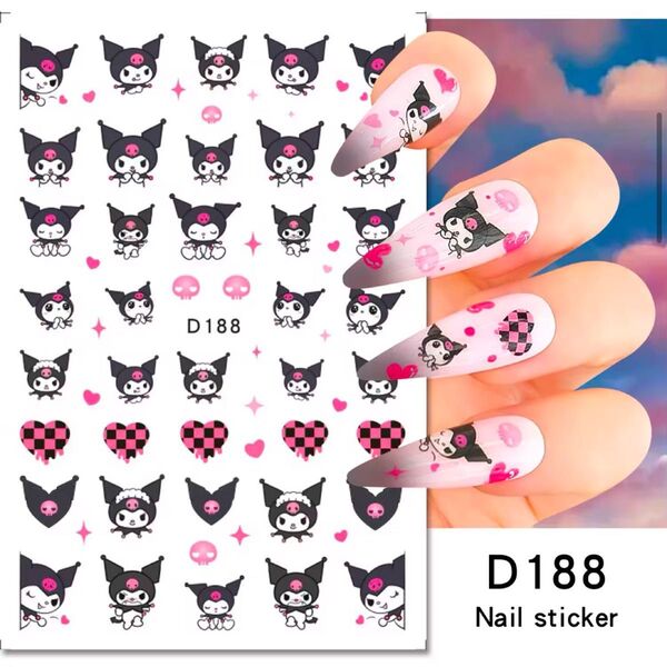D188 ネイルシール ネイル ステッカー キャラクター クロミ