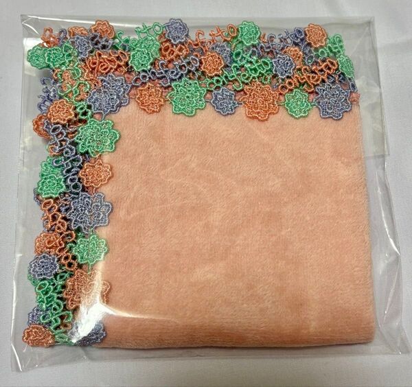 【近沢レース】*コンペイトウ*レースタオルハンカチ*confeito* ピンク