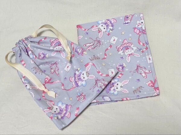 【311】ゆめかわランチマット&巾着袋ハンドメイド 入園入学SALE