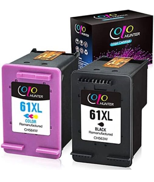【Colohunter】HP用 再生インクHP 61 XL (ブラック 増量 + カラー 増量) 2個セット