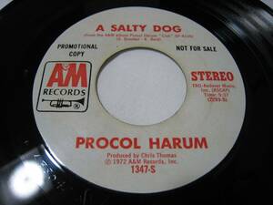 【7”】 PROCOL HARUM / ●白プロモ STEREO● A SALTY DOG US盤 プロコル・ハルム ソルティ・ドッグ