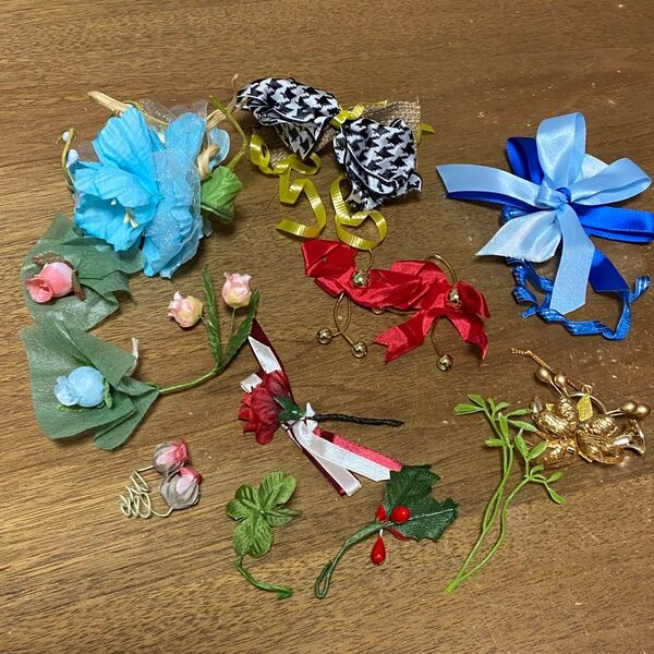 ラッピング用装飾 セット 梱包 プレゼント リボン 造花