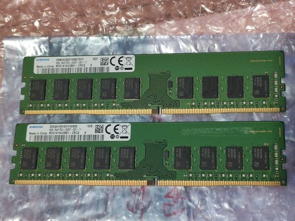 Samsung デスクトップ用メモリ 8GB 2枚 合計 16GB DDR4 2400 動作品