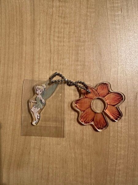 ティンカーベル 花型キーホルダー お菓子の留め具