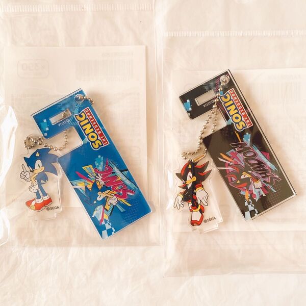 ソニックザヘッジホッグ スマホスタンドキーホルダー サンキューマート ソニックとシャドウ 日本限定