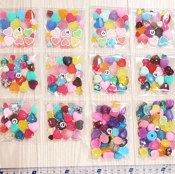 《資材》ハンドメイド パーツ レジン 貼り付け ハート サクマドロップス グミ 飴ちゃん キャンディー