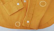 【日本製】INED　サイズ2　イネド　長袖シャツ　オレンジ　シャツ　レディース　綿100％　重ね着　春色　古着　＃1575_画像9