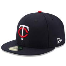 USA正規品 「8」新品 Newera ニューエラ オーセンティック 59FIFTY 公式アイテム ミネソタ TWINS ツインズ 紺 HOME メジャーリーグ MLB_画像1