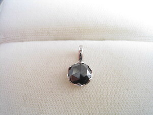 [SAMU] finest quality!! brilliancy large grain black diamond Monde 1.00ct k18WG pendant * super-beauty goods!