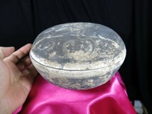 灰陶彩色土器　前漢時代 中国 遺跡発掘品 副葬品 陶器 紀元前 出土 須恵器 弥生 縄文 古墳 土偶 埴輪 ガンダーラ 三彩 彩文 唐三彩 新羅_画像3