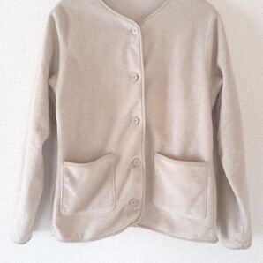 【 無印良品 】フリース ノーカラージャケット