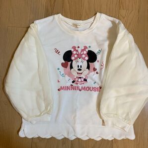 ☆美品☆130ディズニー100周年ミニー白裏フリーストレーナー