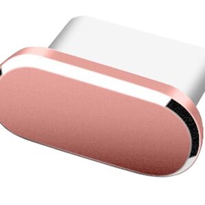 iPhone アンドロイド コネクタカバー コネクタキャップ USB-C Type-C用 ライトピンク