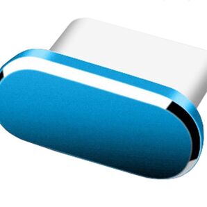 iPhone アンドロイド コネクタカバー コネクタキャップ USB-C Type-C用 ブルー