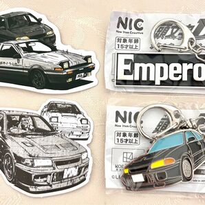 頭文字Dメタルキーホルダー エボⅢ Emperor 2点セット