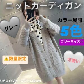 ニットカーディガン カジュアル 制服コーデ 羽織り アウター 秋 冬 白