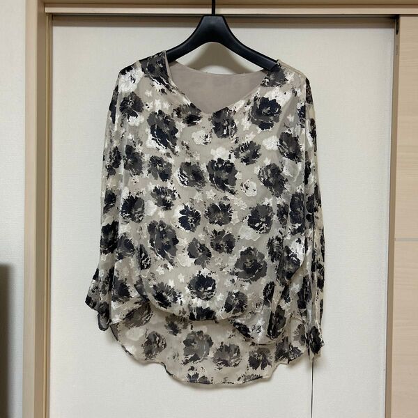 シフォンブラウス 花柄 SCOTT CLUB