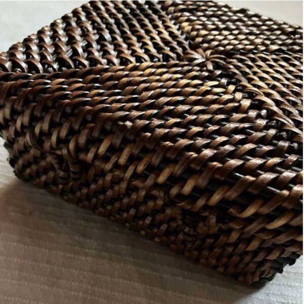 新品 未使用品 バリ島 アタ アタ製品 キッチン雑貨 籐 バリ アジアン ラタン インテリア かご 籐 カゴ ラタン 小物入れ
