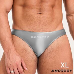 AMORESY Oceanus メンズ 極薄 ビキニ 競パン ブリーフ サポーター ローライズ 水着 下着 インナー Vパンツ