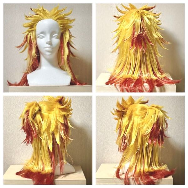 【オーダー可能】現品 煉獄杏寿郎 現物 ウィッグ カット済み