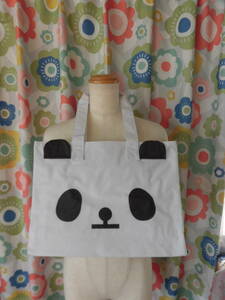 * быстрое решение!* Panda * молния имеется большая сумка * ламинирование ткань / водоотталкивающий ткань / Panda лицо дизайн / лицо дизайн /