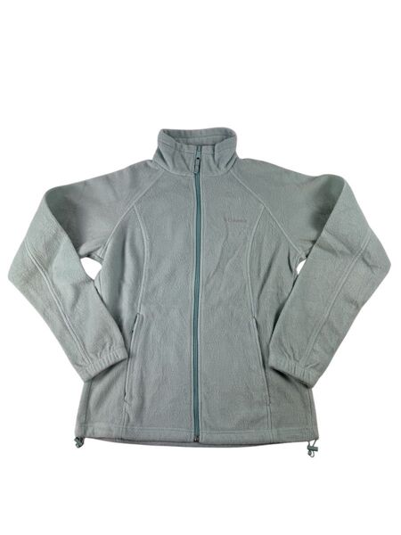 USED Columbia レディースフルジップフリース ミント系カラー レディースMサイズ アウトドア 古着