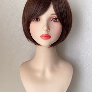 新品 フルウィッグ ショート ボブ レッドブラウン 耐熱 かつら ウィッグ