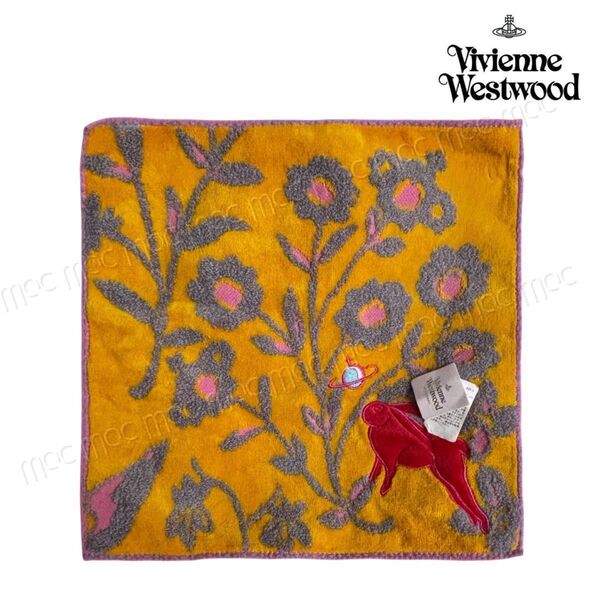 【新品未使用】vivienne westwood タオル ハンカチ うさぎ ウサギ 兎 ラビット バニー イエロー ピンク グレー