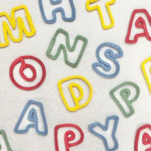 ウールレター ふちどり アルファベット 英語