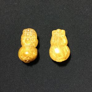 貔貅 針ビッシリ ルチル 2個