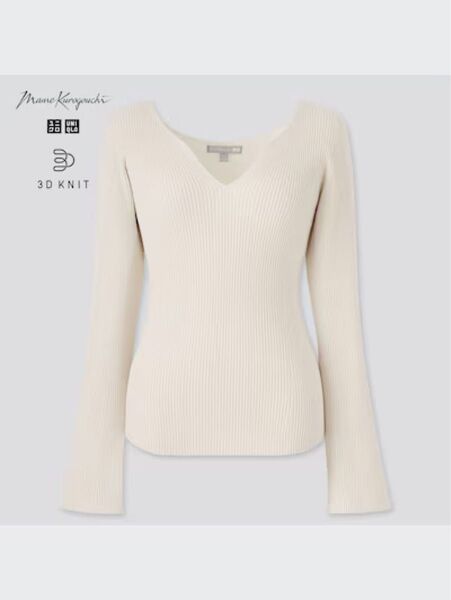 ユニクロ マメクロゴウチ 3Dリブセーター(長袖) UNIQLO mame kurogouchi