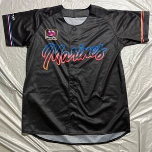 プロ野球 千葉ロッテマリーンズ ブラックサマー 球場配布ユニフォーム フリーサイズ ベースボール ウェア グッズ NPB