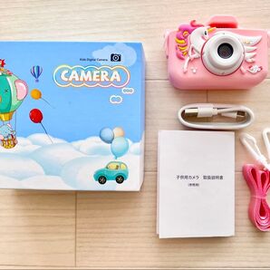 【新品】キッズカメラ ユニコーン ピンク メモリーカード 32GB付き