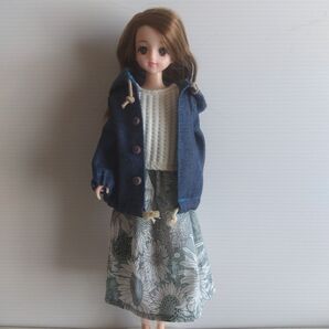 ジェニーちゃん ハンドメイド服 3点セット☆スカートリバティ生地☆
