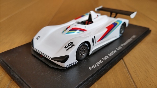 即決　spark　Peugeot　プジョー　905　Spider　Cup　スパイダーカップ　プレゼンテーション　1991　 1/43　絶版　レア