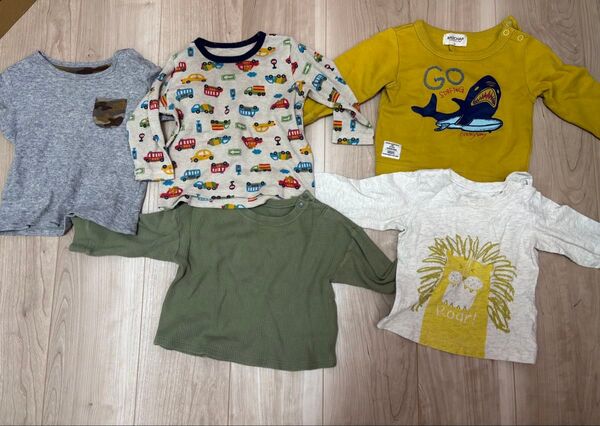 ベビー服 キッズ服 洋服80サイズ 長袖 ロンT 裏起毛 まとめ売り ライオン