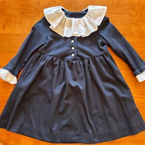 【1回使用】COMME A FILLE ネイビー ワンピース 110cm