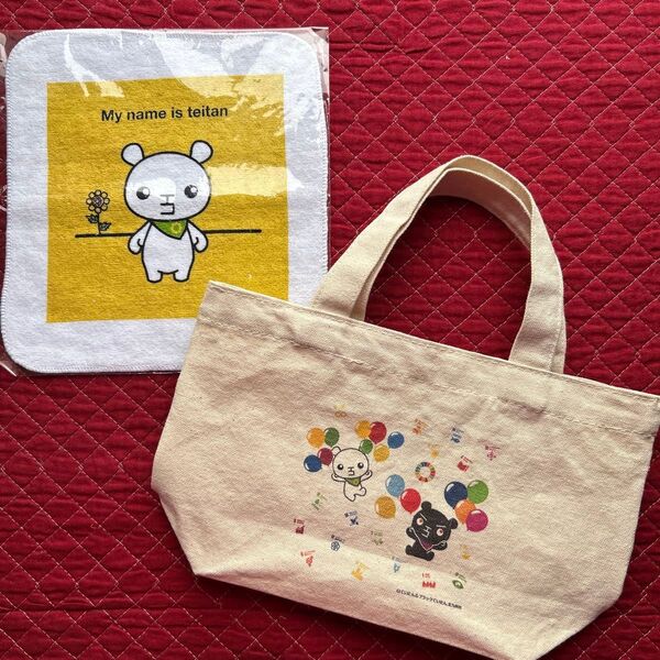 ミニトートバック&タオルハンカチ(タオルハンカチは未使用品)セット
