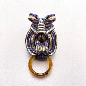 組紐ハンドメイド ふくろうのブローチ