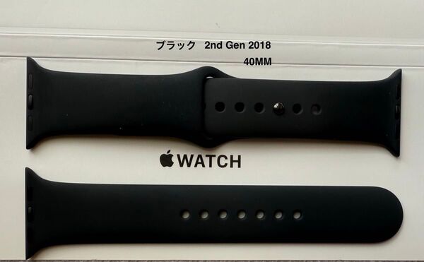 Apple Watch 純正バンド 40mm ブラック スポーツバンド - レギュラー MTP62FE/A