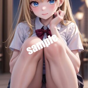 【高画質 S03】AI制服美少女 イラスト A4サイズ ポスター【まとめ買い歓迎】