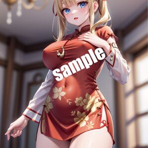 【高画質 C03】AIチャイナドレス美少女 イラスト A4サイズ ポスター【まとめ買い歓迎
