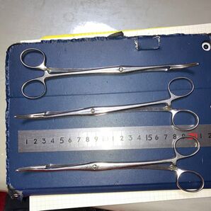 鉗子 ステンレス製 3本 手術用品